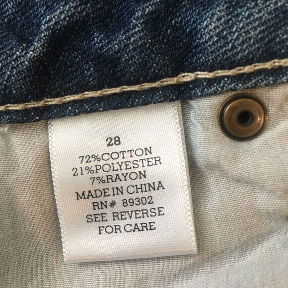 ALTAR'D STATE Boho Floral Embroidered Ribbon Fringe Hem Denim Jean Shorts 28 - Picture 6 of 7